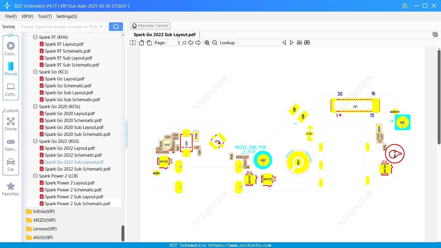 Tecno Spark Go 2022 Sub Layout